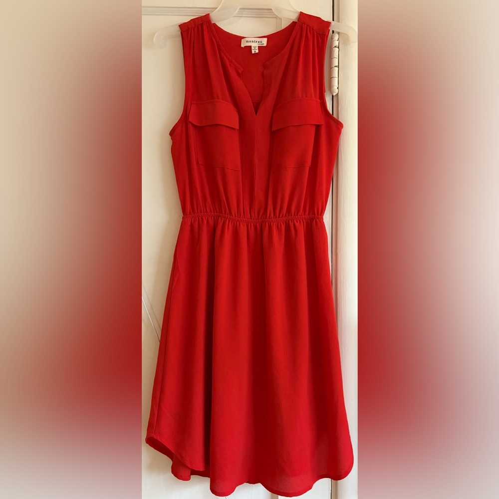 Monteau Vibrant Red Mini Dress